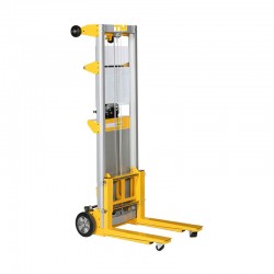 Gerbeur Manivelle 227kg Levée 1250mm vue de 3/4 arrière fourches basses