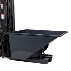 Benne basculante pour chariot élévateur grise 900 litres position basse