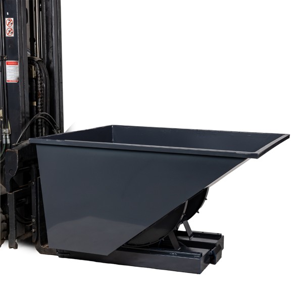 Benne basculante pour chariot élévateur grise 900 litres position basse
