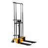 Vue de 3/4 arrière du mini gerbeur 1700 mm fourches basses
