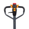 Zoom sur timon du transpalette électrique lithium 30Ah fourches 950mm