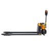 Vue de profil du Transpalette Electrique 1500 kg fourches 1800 mm batterie lithium 40 Ah fourches basses