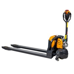 Vue générale du Transpalette Electrique 1500 kg fourches 1800 mm batterie lithium 40 Ah